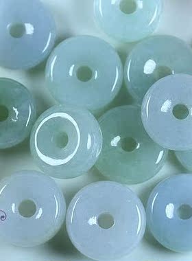 diy冰种翡翠珠子手链玉环