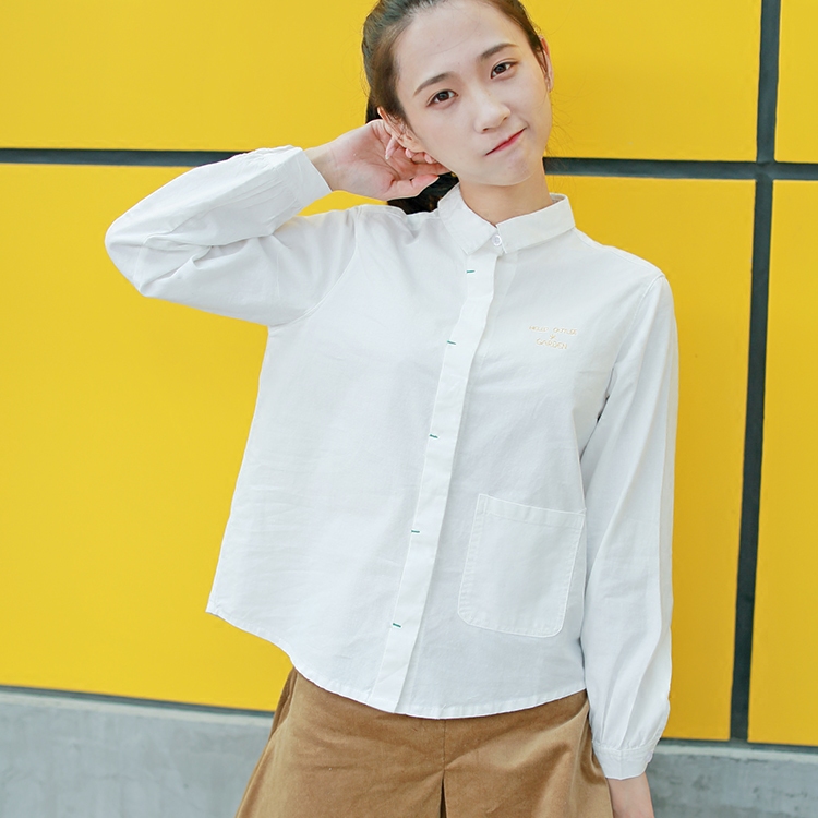 日系塔卡園丁系列百搭白色基礎款軟妹子牛津紡棉布長袖襯衫上衣在類目 女裝/女士精品, 襯衫中 - 來自Buy2taobao.com提供專業的淘寶代購服務