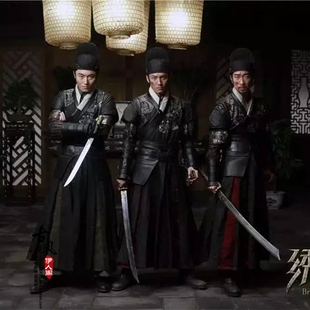 cos古裝 演出服 飛魚服明朝錦衣衛繡花武俠長衫 繡春刀張震沈煉同款