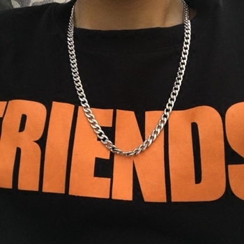 欧美潮牌简约时尚钛钢男女情侣 潮流hiphop项链街头嘻哈饰品