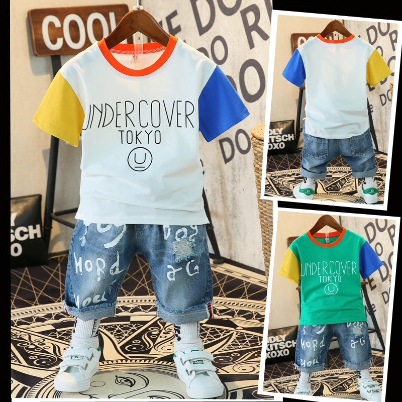 Children's clothing Boy Summer wear Short Sleeve 3 suit 2019 New Korean 4-5 7 years old Large Children 6 summer Two piece setin the Children/Baby/Family fitted , Set  category - from Buy2taobao.com to provide professional Taobao agent buy service