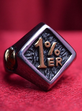 不锈钢指环316L钢英文字母biker ring骑行者精美纪念品钛钢戒指