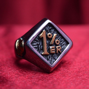 不锈钢指环316L钢英文字母biker ring骑行者精美纪念品钛钢戒指