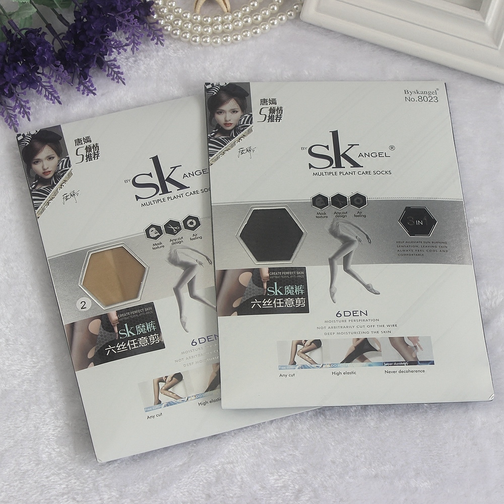 SK ANGEL正品六丝任意剪防勾丝连裤袜超薄防脱丝袜肉色SIWA春夏季
