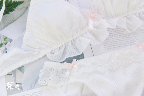 Японский белый тонкий бюстгалтер, подростковый бюстгальтер, бюстгальтер-топ, летний бюстгальтер без косточек, сексуальное нижнее белье для школьников, комплект