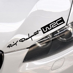 wrc字母文字门把手贴纸个性 定做反光贴汽车贴纸车门贴trd汽车贴纸