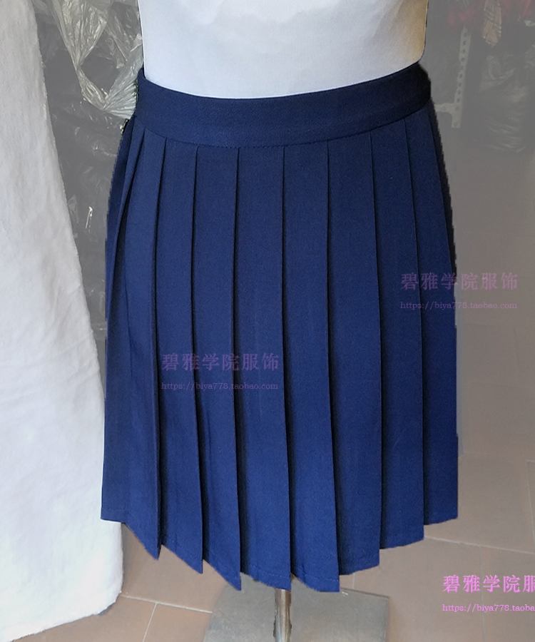 百搭半身裙jk制服百褶裙子学生校服班服cos水手服服短裙松紧腰围