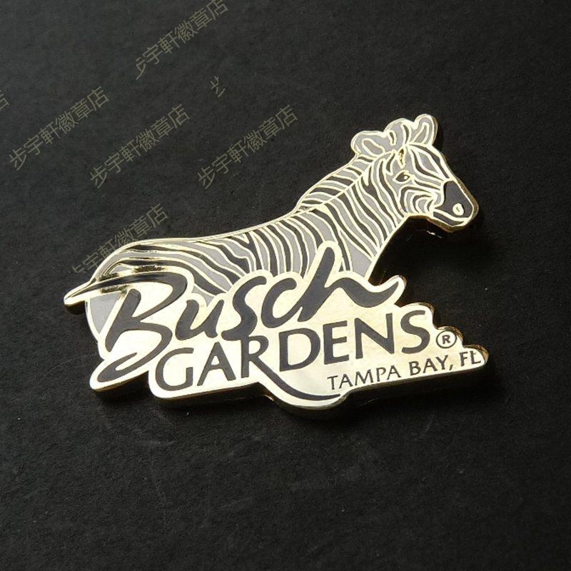 正版美国布希公园(Busch Gardens）斑马徽章 胸针 少女生配饰 14F