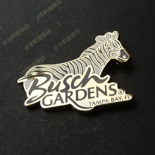 Gardens Busch 美国布希公园 14F 胸针 少女生配饰 斑马徽章 正版