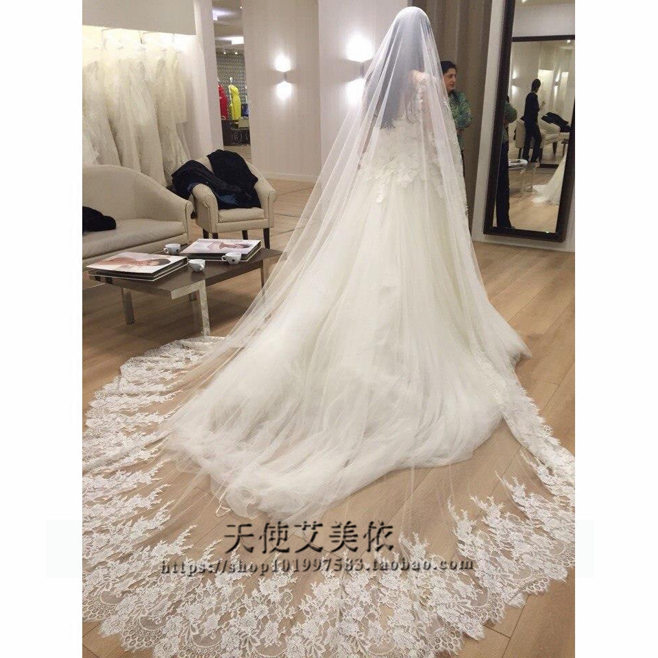 bride Wedding dress Headdress 2017 new pattern Korean Lace 3 Super long Tailing Ruansha marry photograph Headdressin the Accessories/Leather belt/Hat/Muffler , Wedding dress accessories , Veil  category - from Buy2taobao.com to provide professional Taobao agent buy service
