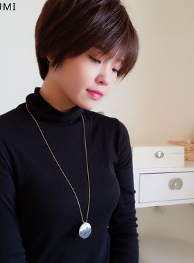 森林原创抽象醋酸拼接组合毛衣链