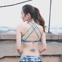 Đẹp trở lại chạy thể thao đào tạo yoga áo ngực tập thể dục đồ lót mà không có vòng thép chống sốc tập hợp khuôn mẫu - Đồ lót thể thao áo ngực chạy bộ