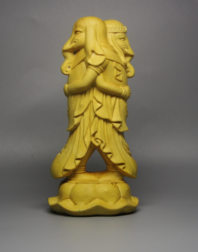 启航木雕 欢喜天 如法真言宗唐密佛像