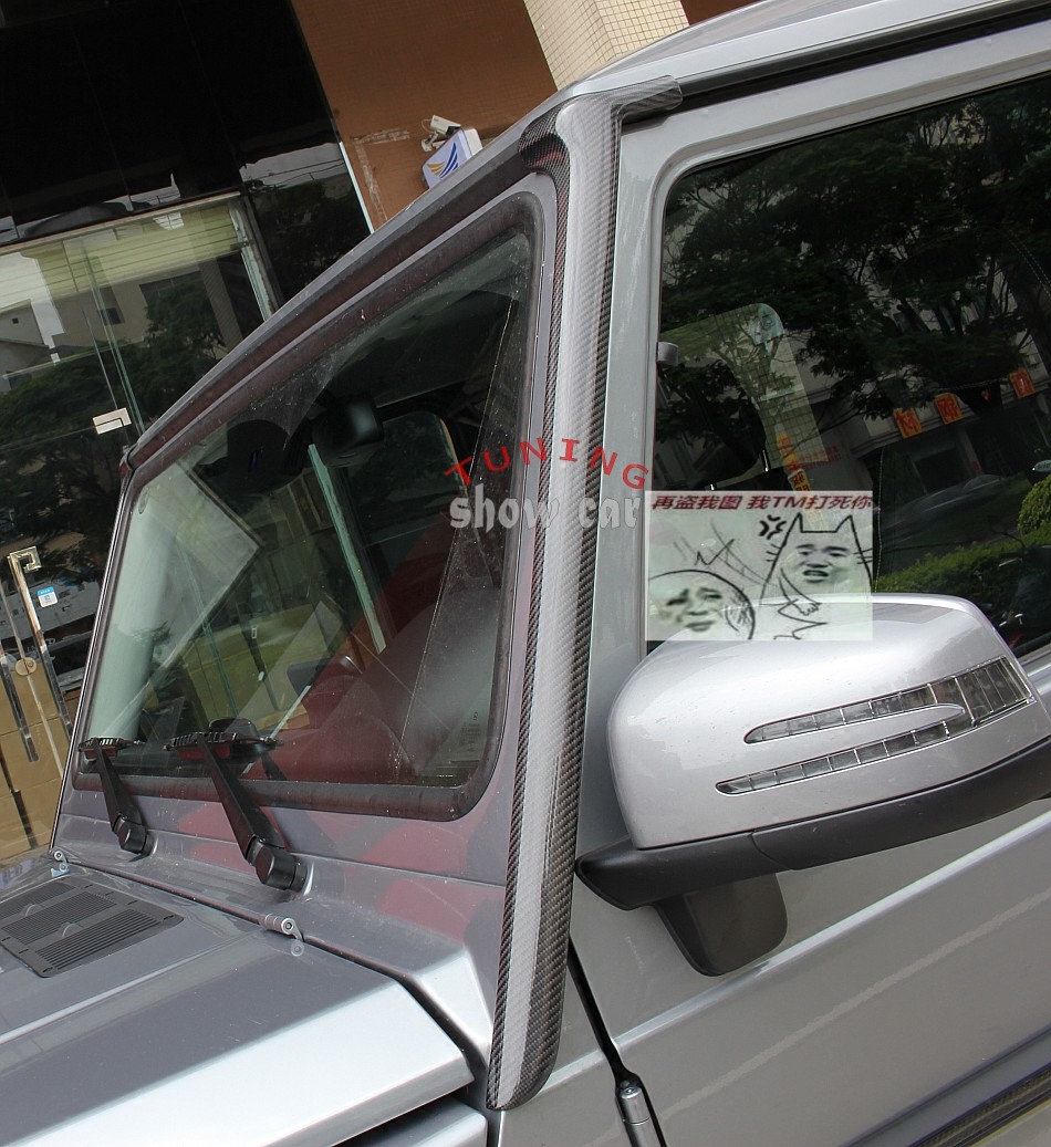 W463 G320 G350 G400 G500 G55 G63 G65 碳纤 A柱 贴片 饰条