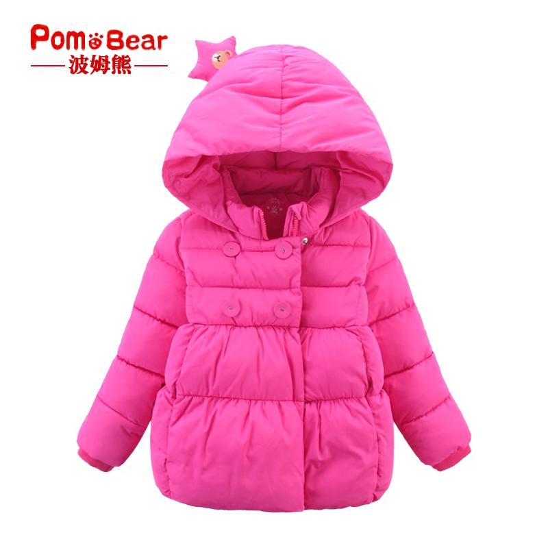 Manteau pour fille POM BEAR en mélange - Ref 2164312 Image 1