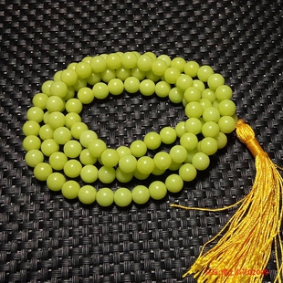 包邮天然夜光石萤石夜明珠项链手链 发光108颗佛珠男女款民族风