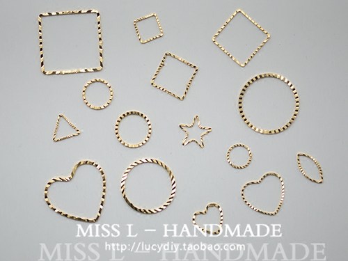 f75批花几何图形集合配件DIY饰品