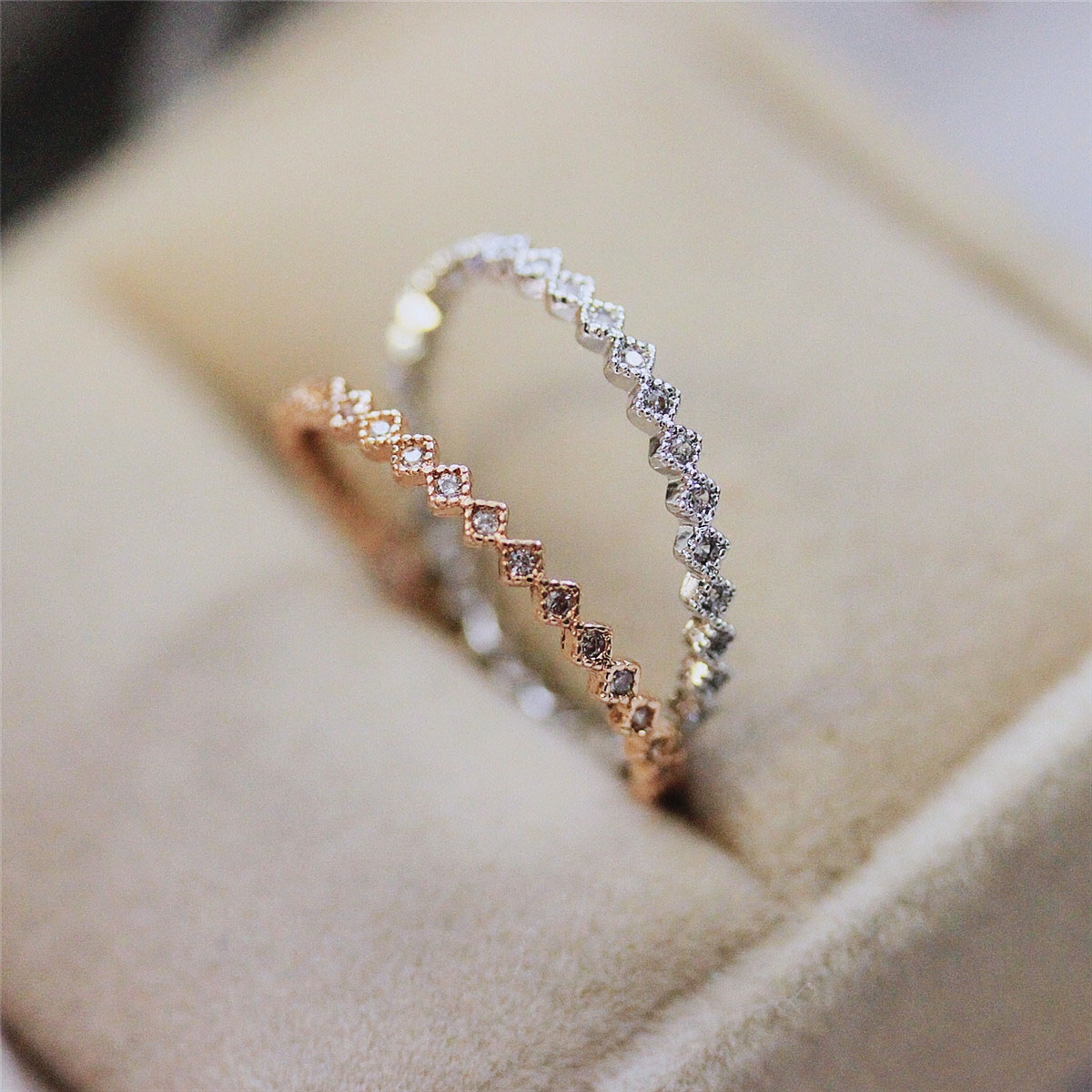 联合格韩国素圈锆石女配饰百搭