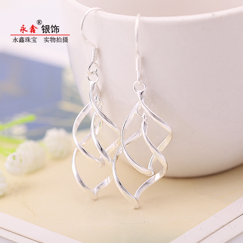短款耳环永鑫999足银韩版