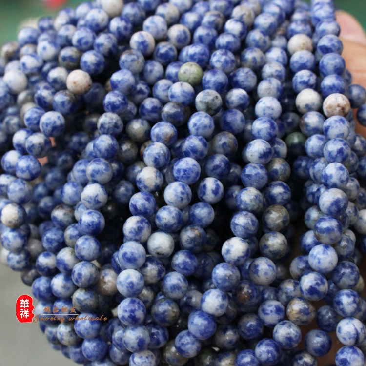 diy天然蓝纹石手工散珠