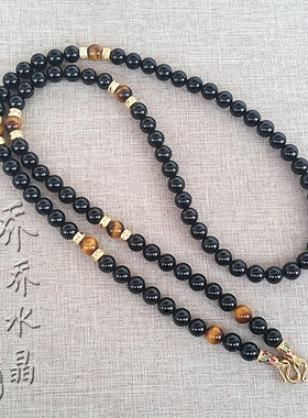 黑玛瑙虎睛石其他款式挂链可定制