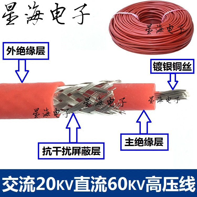 HMYX-20KV高压屏蔽线 GYXVZ交流ACA20KV拖地高压线外径12mm外屏蔽