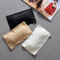 Băng trắng lụa top bra ngực pad bọc ngực chống ánh sáng quây đáy quần lót nữ sinh viên vest - Ống áo lót nữ dễ thương