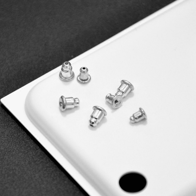 子弹头耳钉塞防脱落防滑高档铝耳堵耳环耳塞后堵手工diy饰品配件