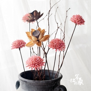 绣球花干花花束小清新花瓣手工制作花仿真干花书桌装饰插花芝麻花