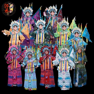 戏曲服装舞台演出服女将戏服 花旦武旦穆桂英服装 电女靠 女大靠