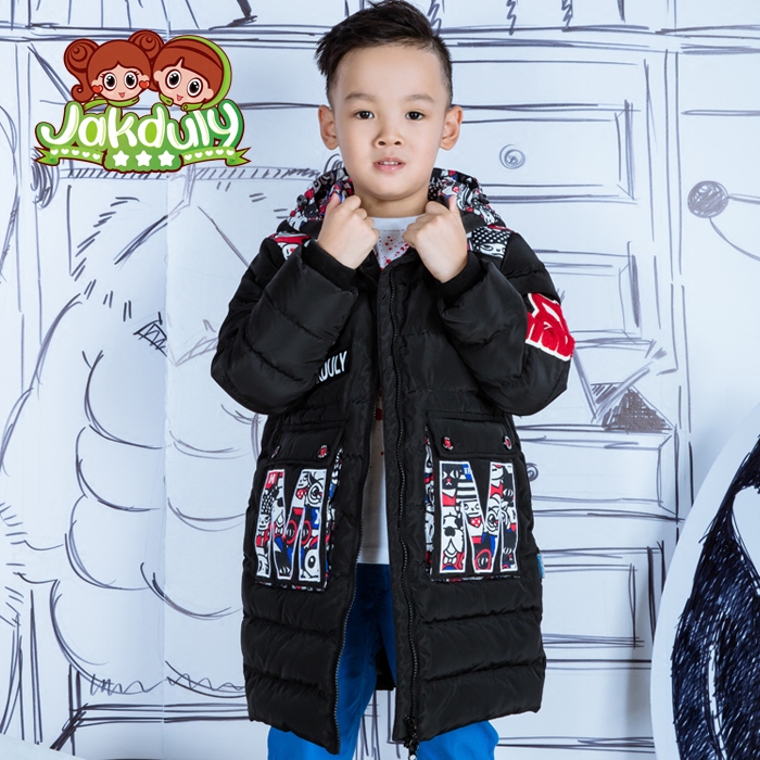 JAKDULY杰克丹尼男中童印花长款加厚潮款羽绒服DJ3029在类目 童装/婴儿装/亲子装, 羽绒服饰/羽绒内胆, 羽绒服中 - 来自Buy2taobao.com提供专业的淘宝代购服务
