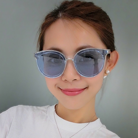 fant熙2023新花少宋祖儿男女太阳眼镜彩色反光片半透明加大偏光镜