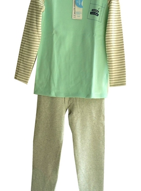 正品久岁伴男童中厚款套装全棉秋衣裤梳绒棉中大童套32162