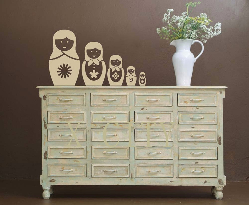 俄罗斯可爱风墙贴装饰画