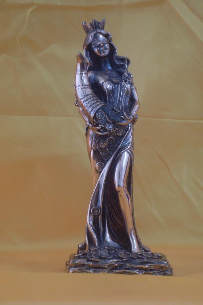 镀铜财富女神客厅电视柜办公室墙柜生日礼物家居装饰工艺品摆件