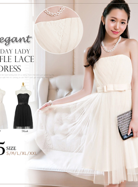 百褶抹胸大码黑色蕾丝网纱裙CD变装反串伪娘 演出 夜店 派对年会