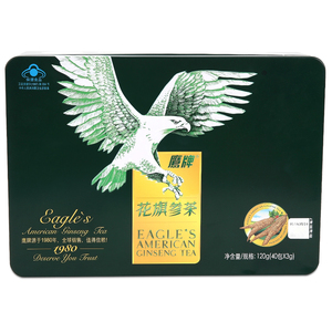 鹰牌花旗参茶 3g/袋*40包花旗参调节免疫饮料送礼礼盒