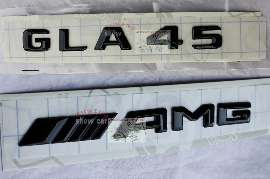 GLA45 MG 尾标 尾箱贴标 黑色 字标 Turbo 4matic 叶子板 侧标