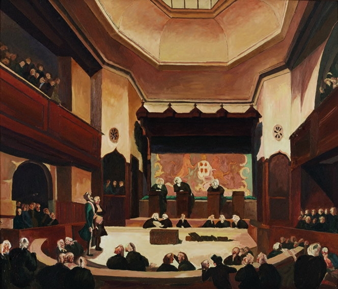 油画 客厅装饰画 壁画 欧式油画 普通诉讼法庭50*60cm