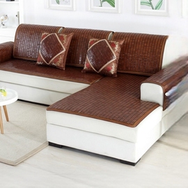 夏季沙发垫麻将凉席坐垫2024客厅竹席沙发防滑座垫子藤席固定