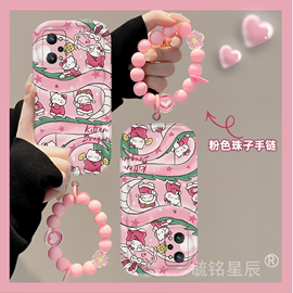 粉色kt猫适用realme真我Q3手机壳Q5Pro全包Q3Pro狂欢版Q3s硅胶的hellokitty链条Q2防摔5g龙年oppo高级感p