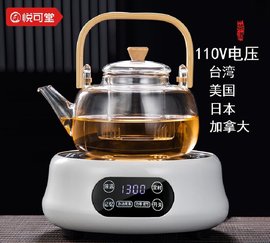 110V伏电压电陶炉美国玻璃壶铁壶玻璃壶煮茶器电磁炉电茶炉烧水壶
