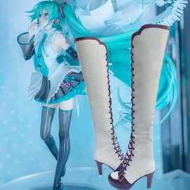 初音未来MIKU望月礼服鞋cos鞋子定制 游戏动漫 Cosplay靴子