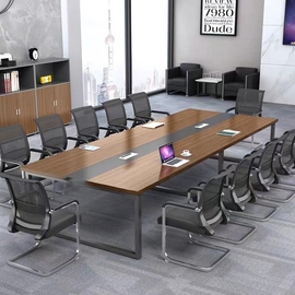 办公家具会议桌长桌简约现代大型板式培训桌，长方形长条桌办公桌椅