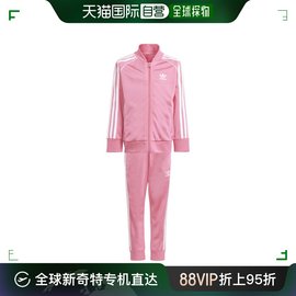 韩国直邮adidaskids家居服套装adicolor運動服粉紅色平紋布