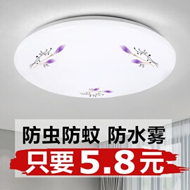 led吸顶灯圆形卧室灯现代简约客厅灯超亮走廊卫生间厨房阳台吊灯