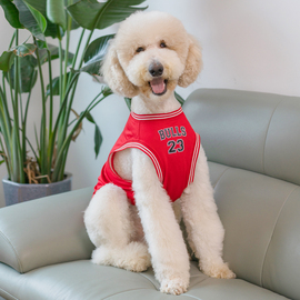 中大型犬衣服夏季薄款狗狗背心球衣宠物，金毛巨贵萨摩拉布拉多衣服