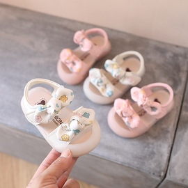 女宝宝凉鞋春夏款0-1-2岁婴儿软底学步鞋夏季公主鞋女童防滑鞋子