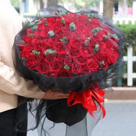 洛阳99朵红玫瑰花束礼盒鲜花速递同城老城西工涧西洛龙生日送花店