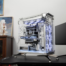 FUXK TouT1 透明简洁MOD主机 水冷电竞直播电脑 i9-13900k定制